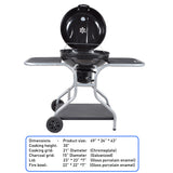Big Bad Charcoal BBQ Grill – Large Size Barbeque Grill for Outdoor Cooking – Cooking Area 21” Diameter