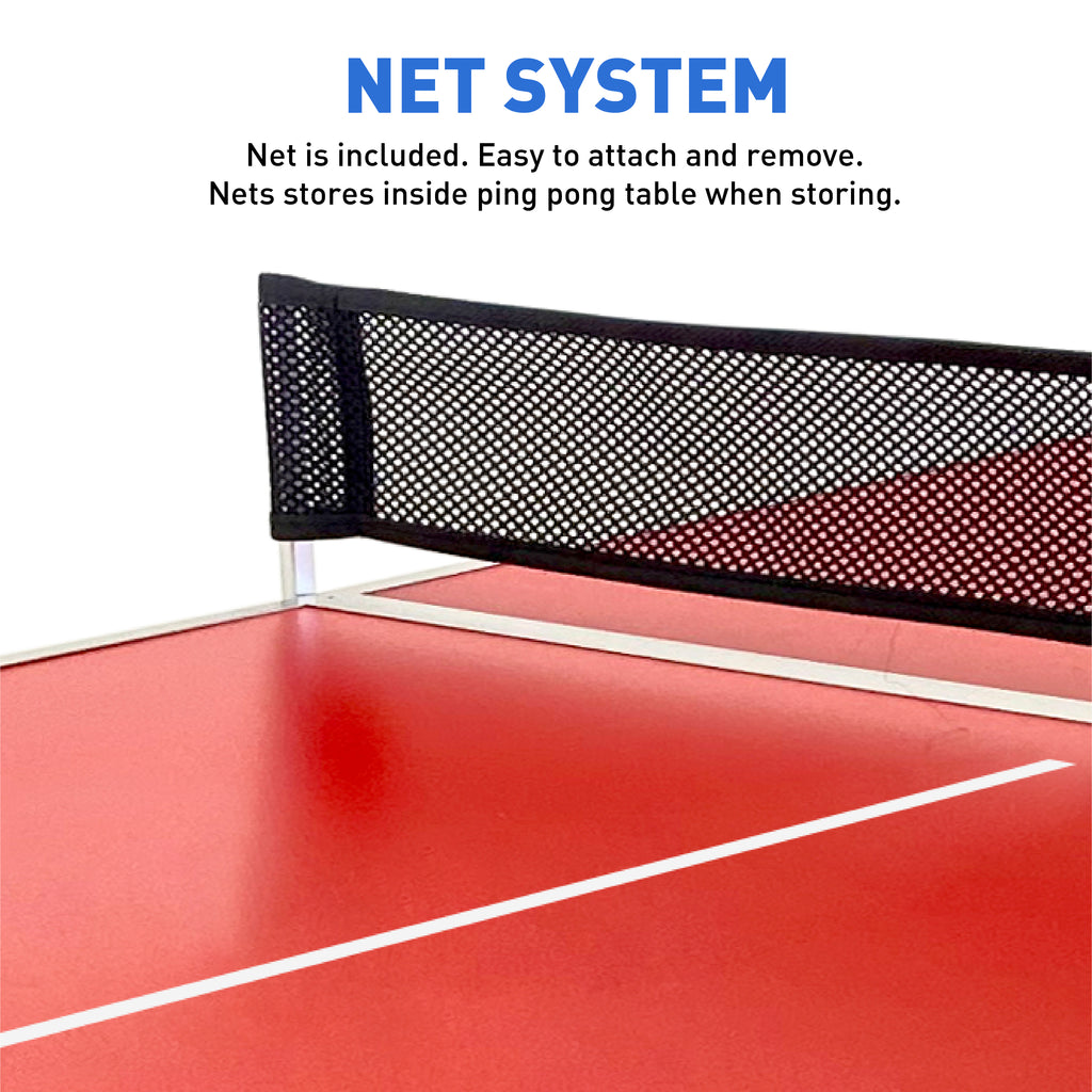 Mini Kids Ping Pong Table Tennis – Space Saving & Easy Storage – Includes  (2) Regulation Paddles (4) Balls and (1) Net – Table Size 4 Foot X 2 Foot –