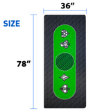 Poker Table & Top Pad – Great for Texas Holdem Casino Style – 78” X 36”Rectangle Table and Mat – Portable Rolling Rubber is Foldable – Professional 3 Layers - Includes Carry Bag, Green