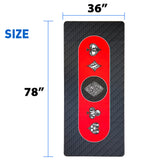 Poker Table & Top Pad – Great for Texas Holdem Casino Style – 78” X 36” Rectangle Table and Mat – Portable Rolling Rubber is Foldable – Professional 3 Layers - Includes Carry Bag, Black