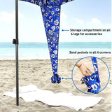 EasyGo Cabana 6' X 6' Beach & Sports Cabana Stays Cool & Comfortable - Easy Assembly - Large Shade Area-Elegant & Classy