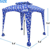 EasyGo Cabana 6' X 6' Beach & Sports Cabana Stays Cool & Comfortable - Easy Assembly - Large Shade Area-Elegant & Classy