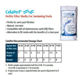 CelaPerl Perlite Filter Aid – Diatomaceous Earth Alternative - Swimming Pool & Spa Filtration – 24 Pounds = 48 Pounds DE