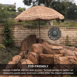 EasyGo - 9.5' Thatch Patio Tiki Umbrella – Tropical Palapa Raffia Tiki Hut Hawaiian Hula Beach Umbrella