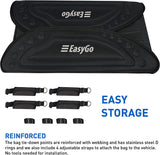 EasyGoProduct Aerodynamic Car Rooftop Cargo Carrier Bag - Soft Roof Top Luggage Bag for All Vehicles SUV with/Without Rack – Hard Sides - 4 Adjustable Straps – 8 Cubic Feet - Fold Flat Storage Bag