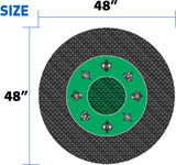 Poker Table Top Pad – for Texas Holdem Casino Style – 48” X 48” Round – Portable Rolling Rubber Folding Mat – Professional 3 Layers-Includes Carry Bag, 48 Green