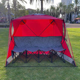 CoverU Sports Tent Pod SUN Protection – Pop Up 2 Person Hot Climate Canopy Shelter – Patent Pending - RED