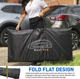 EasyGoProduct Aerodynamic Car Rooftop Cargo Carrier Bag - Soft Roof Top Luggage Bag for All Vehicles SUV with/Without Rack – Hard Sides - 4 Adjustable Straps – 8 Cubic Feet - Fold Flat Storage Bag
