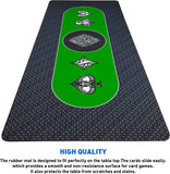 Poker Table Top Pad – for Texas Holdem Casino Style – 78” X 36” Rectangle – Portable Rolling Rubber Folding Mat – Professional 3 Layers-Includes Carry Bag, 72 Green