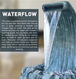 Ocean Wave Water Fountain with LED Light - Fiberglass Resin – Outdoor/Indoor – Great for Ocean Lovers and Surfers - 40” Tall X 18” Wide
