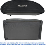 EasyGoProduct Aerodynamic Car Rooftop Cargo Carrier Bag - Soft Roof Top Luggage Bag for All Vehicles SUV with/Without Rack – Hard Sides - 4 Adjustable Straps – 8 Cubic Feet - Fold Flat Storage Bag