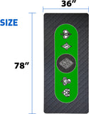 Poker Table Top Pad – for Texas Holdem Casino Style – 78” X 36” Rectangle – Portable Rolling Rubber Folding Mat – Professional 3 Layers-Includes Carry Bag, 72 Green