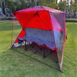 CoverU Sports Tent Pod SUN Protection – Pop Up 2 Person Hot Climate Canopy Shelter – Patent Pending - RED