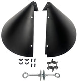 Squirrel Proof Bird Feeder Baffle Guard – Pole Mount and Hanging - Powder Coated Steel – Wrap Around Heavy-Duty Steel Design – Includes All Accessories – Black - 18 Inch Diameter – 1 Pack