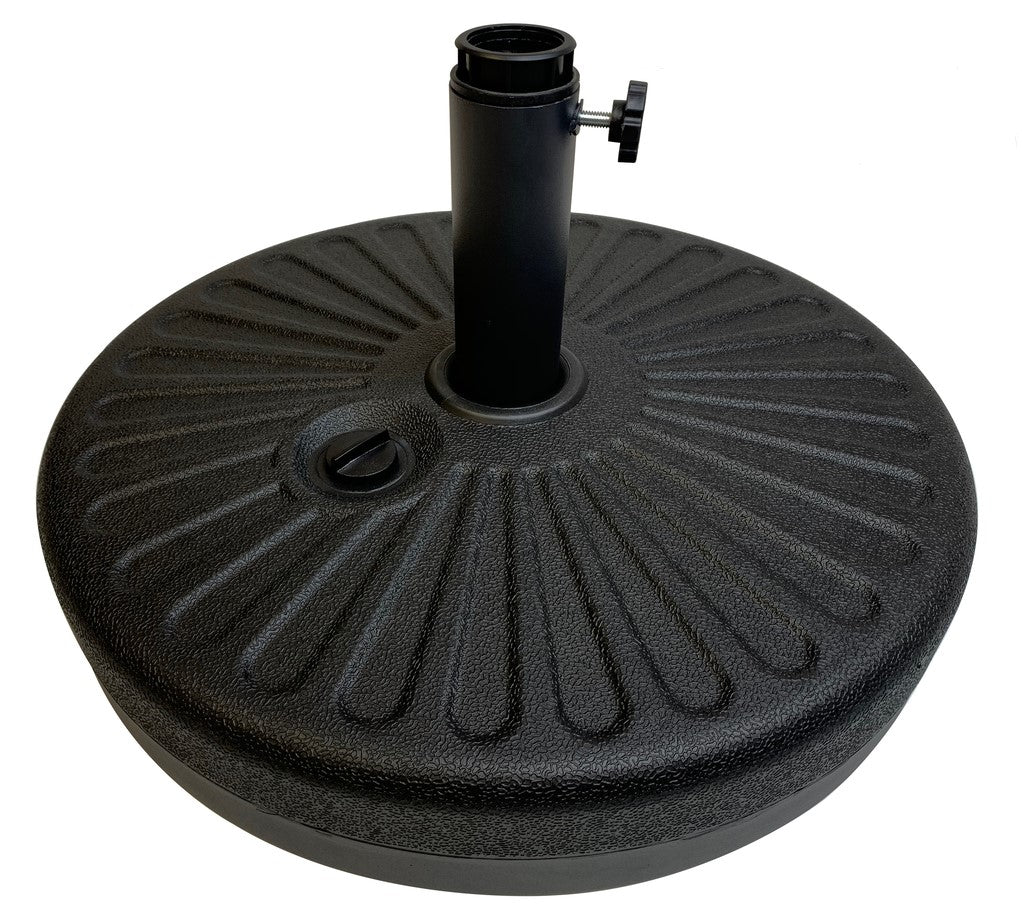 EasyGo Round Umbrella Base Weight – Black Finish –50 Pound Water or Sa – EasyGo Products