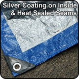 6' x 8' - Tent Shelter Tarp Cover Waterproof Tarpaulin Plastic Tarp Protection Sheet for Contractors, Campers, Painters,