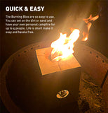 Burning BLOX Campfire Bonfire Firewood – Easy Light – Easy Clean-Up – Great for Camping, Beach and Cooking – Burns from Inside Out – 8” x 8” X 8” – Burns 2 Hours - Bonus 2 Fatwood Starters – Qty 2