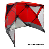 CoverU Sports Tent Pod SUN Protection – Pop Up 2 Person Hot Climate Canopy Shelter – Patent Pending - RED