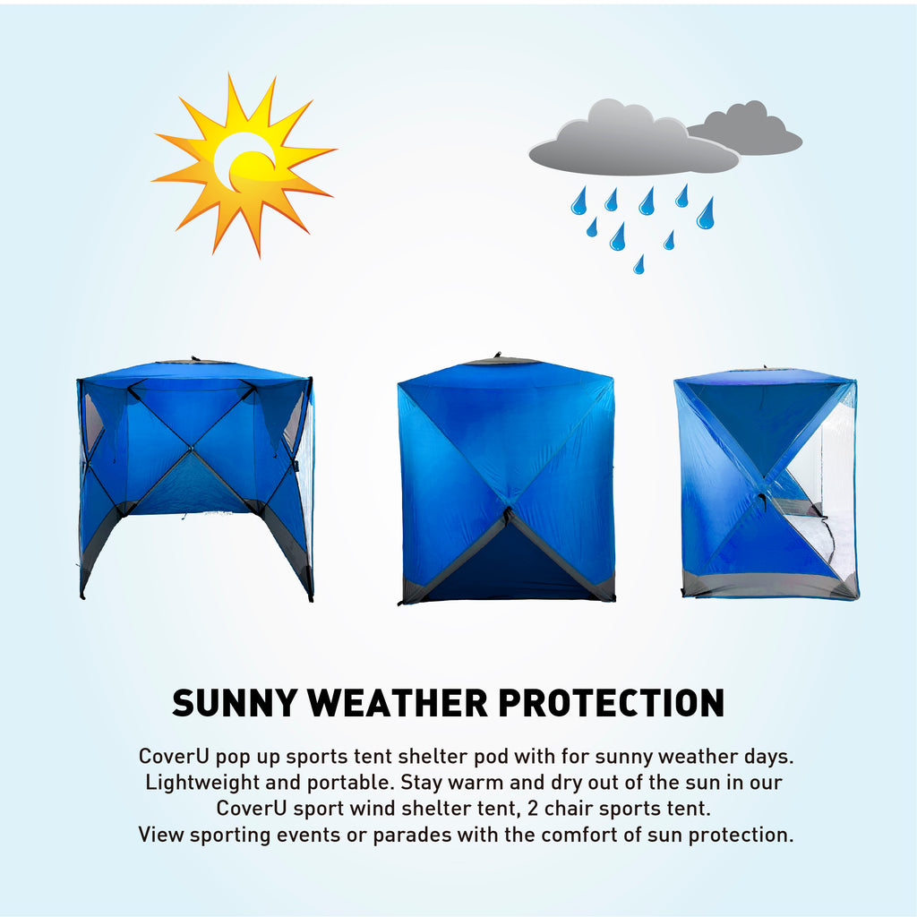 sprayhood & tent protector CoverU Sports Tent Pod SUN Protection – Pop Up 2 Person Hot Climate Ca – EasyGo Products
