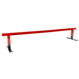 Rad Rail Skateboard Ramp Grind Rail – Heavy Duty 1.75” Square Flat Bar – 3 Height Adjust – 5 Foot Long – Driveway, Street, Ramp or Skatepark - Snowboard, Scooter Etc. – No Tools Required, Red/Black