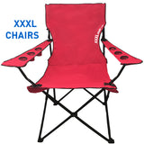 Giant Oversized Big XXXL Portable Folding Camping Beach Outdoor Chair with 6 Cup Holders! Fold Compact into Carry Bag