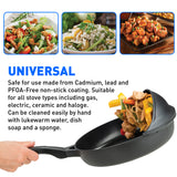 Professional Flip Frying Pan 11” – Fry Pan W/3 Layer Cast Non-Stick Coating – PFOA Free - Black Finish – Patent Pending