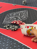 Poker Table Top Pad – for Texas Holdem Casino Style – 78” X 36” Rectangle – Portable Rolling Rubber Folding Mat – Professional 3 Layers-Includes Carry Bag, 72 Black