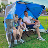 CoverU Sports Tent Pod SUN Protection – Pop Up 2 Person Hot Climate Canopy Shelter – Patent Pending - BLUE