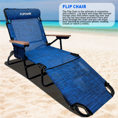 Padded Portable Sun Lounge Beach Lounge Chair KingCamp Oversize