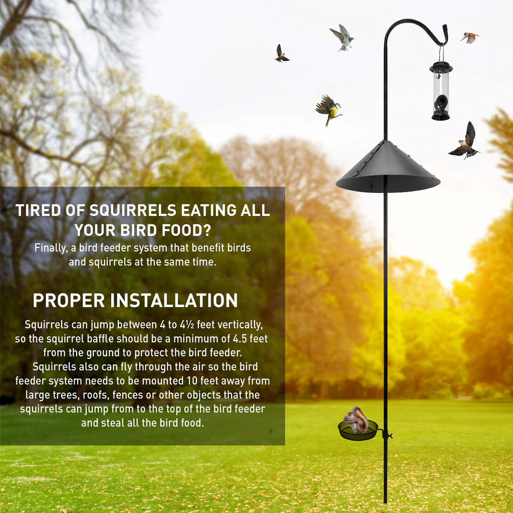 EasyGo Product Shepherd Hook Squirrel Proof Bird Feeder – Wild Bird St ...