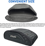 EasyGoProduct Aerodynamic Car Rooftop Cargo Carrier Bag - Soft Roof Top Luggage Bag for All Vehicles SUV with/Without Rack – Hard Sides - 4 Adjustable Straps – 8 Cubic Feet - Fold Flat Storage Bag