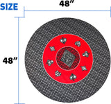 Poker Table Top Pad – for Texas Holdem Casino Style – 48” X 48” Round – Portable Rolling Rubber Folding Mat – Professional 3 Layers-Includes Carry Bag, 48 Black