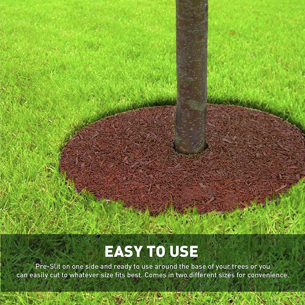 EasyGo Double Sided Rubber Mulch Ring Weed blocker Natural Look Two C