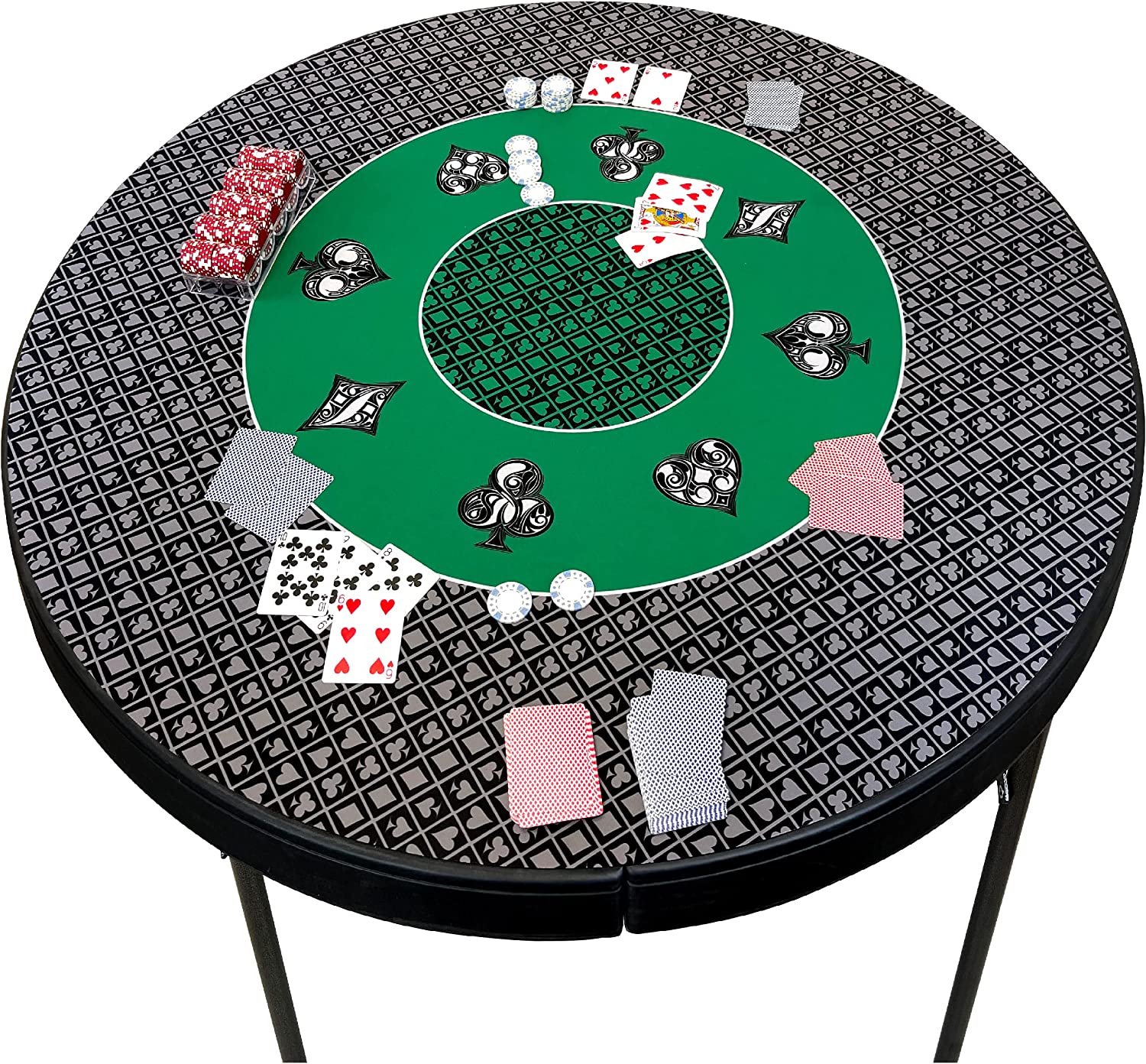 Poker Table Top Pad – For Texas Holdem Casino Style – 48" X 48" Round