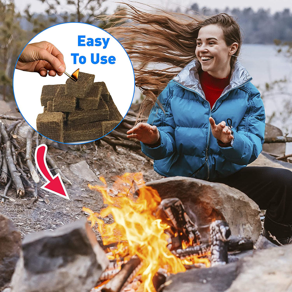 Eco Cubes Fire Starter Squares – Great Fire Starters for Chimney, Char ...
