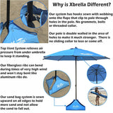 Xbrellas – The Best High Wind Resistant Large 7.5’ Beach Umbrella.  6 Heavy Duty Strong Fiberglass Ribs, Marine Grade