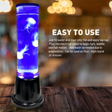 14 Inch Jelly Fish Bubble Tube Floor Fish Aquarium Lamp–20 Color Light Remote-Kids Birthday or Christmas Gift–Lava Style Moon Lamp-Kids Room Lamp–3 Jelly Fish Included