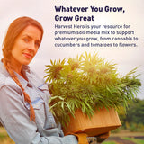 Harvest Hero Enhanced Perlite Mix – 3in1 Potting Soil Blend – Hemp Cannabis and General Plants – Contains Perlite, Diatomaceous Earth & Essential Nutrients – 3 Cubic Foot - 90 Quarts